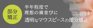 半年程度で理想の歯並びに：透明なマウスピースの部分矯正