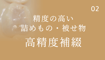 精度の高い詰めもの・被せ物 高精度補綴